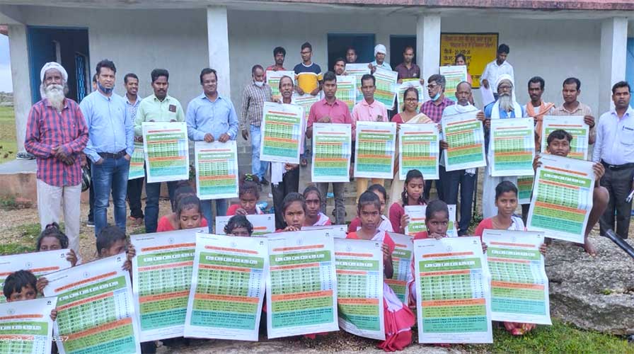 कुंड़ुख़ लिपि पाठन केन्द्र का निरिक्षण एवं धुमकुड़ि‍या उद्घाटन