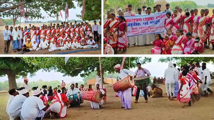 कार्तिक उरांव आदिवासी कुँड़ुख स्कूल मंगलो, सिसई में  खद्दी परब (सरहुल परब) धुमधाम से मनाया गया